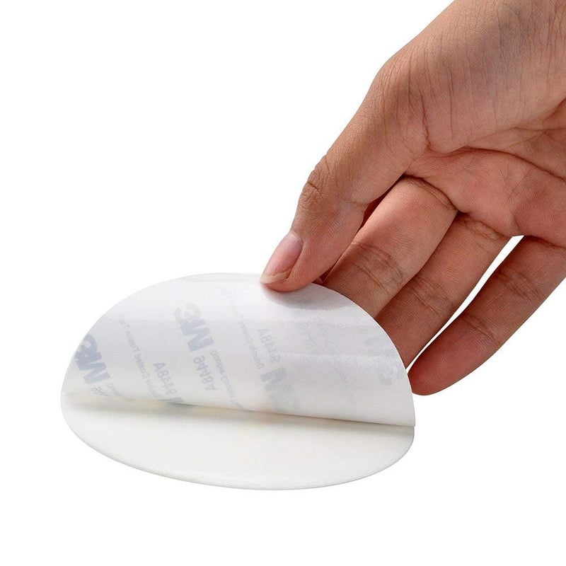 Xfenvs Door Knob Wall Shield, Large White Round Soft Door Stopper Wall Protector,Self Adhesive Door Handle Bumper 2 PCS (Large Round Style 3.54", White) - Image 5
